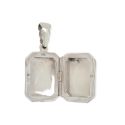 LOCKET S/S ENGRAVED RECTANGLE