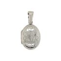 LOCKET S/S OVAL ENGRAVED