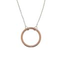 PENDANT S/S CIRCLE 2 TONE