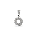 PENDANT S/S & CZ DBL CIRCLES