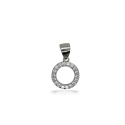 PENDANT S/S CZ OPEN CIRCLE