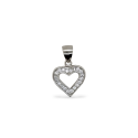 PENDANT S/S CZ OPEN HEART