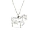 PENDANT S/S & CZ SET HORSE