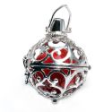 PENDANT S/S FANCY CHIME RED