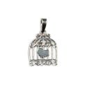 PENDANT S/S HEART IN BIRDCAGE