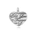 PENDANT S/S HEART WITH WORDS