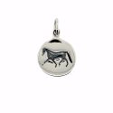 PENDANT S/S HORSE IN DISC