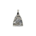 PENDANT S/S HORSE IN STIRRUP