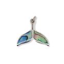 PENDANT S/S & PAUA SHELL WHALE