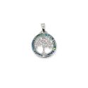 PENDANT S/S & PAUA TREE OF LIF