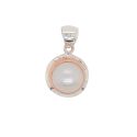 PENDANT S/S & RGP MABE PEARL