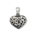 PENDANT S/S SCROLL HEART