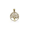 PENDANT S/S & YGP CZ TREE