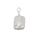 PENDANT S/S & RECT PEARL