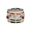 RING S/S COPPER BRASS GARNET C