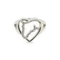 RING S/S & CZ HORSE IN HEART 6