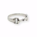 RING S/S DBL HORSE BIT BAND -6