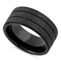 STAINLESS STEEL RING BLACK DBL