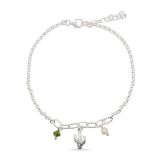 BRACELET S/S CACTUS CHARMS