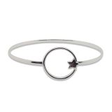 BANGLE S/S CLIP STAR & CIRCLE