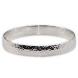 BANGLE S/S HAMMERED 10mm x63mm