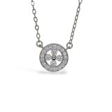 NECKLACE S/S & CZ CIRCLE