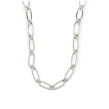 NECKLACE S/S FANCY LINK MED 45