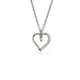 NECKLACE S/S FINE HEART CZ