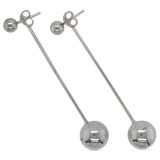 EARRING S/S 6+12mm LONG BAR