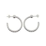 EARRINGS S/S 1/2 HOOP & BALL