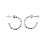 EARRINGS S/S 1/2 HOOP & BALL