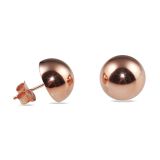 EARRINGS S/S 12mm HALFBALL RGP