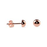 EARRINGS S/S 5mm HALF BALL RGP