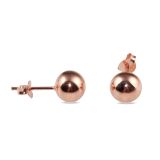 EARRINGS S/S 8mm RGP BALL STUD