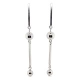 EARRINGS S/S BAR & BALL STD DR