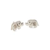 EARRINGS S/S FLWR ELEPHANT STD