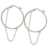 EARRINGS S/S HOOP & CHAINS