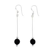 EARRINGS S/S & LAVA 8mm BALL