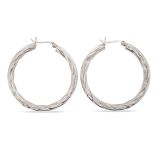 EARRINGS S/S LRG TWIST HOOPS