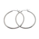 EARRINGS S/S MED TWIST HOOPS