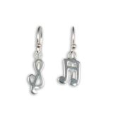 EARRINGS S/S MUSICAL NOTES