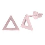 EARRINGS S/S RGP BRUSH TRIANGL