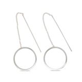 EARRINGS S/S THREADS CIRCLE DR