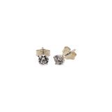 EARRINGS S/S 4mm CZ ROUND