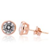 EARRINGS S/S RGP 10mm BEZEL