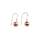 EARRINGS S/S RGP 8mm BALL