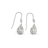 EARRINGS S/S H/POLISH SML DROP