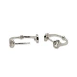 EARRINGS S/S SNAFFLE HUGGIE