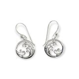 EARRINGS S/S SWIRL DROP