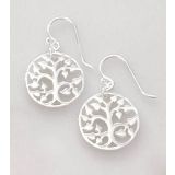 EARRINGS S/S ROUND TREE